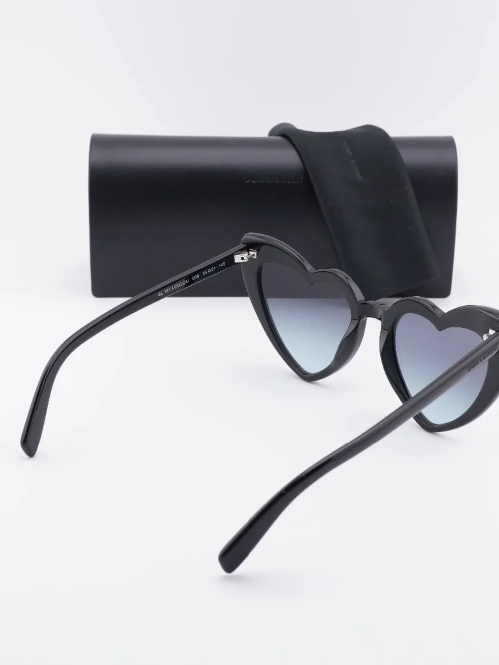 Saint Laurent SL181 LOU LOU 008 Geometric Sunglasses - Black/Grey Gradient